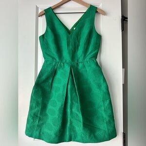 NWT J. Crew Bright Green Textured Sleeveless Dress